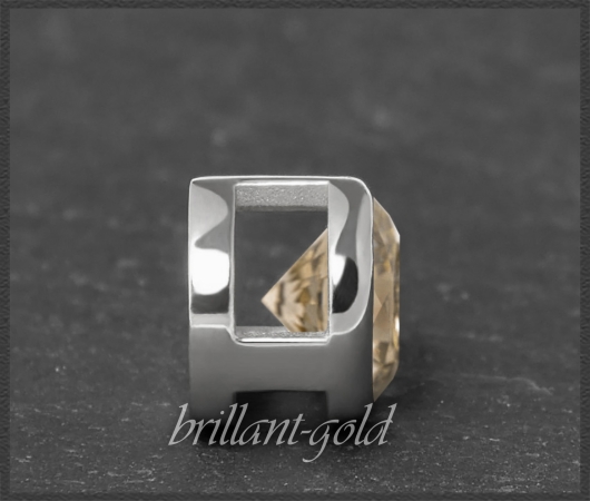 Brillant Anhänger 585 Gold; 0,97ct, champagner